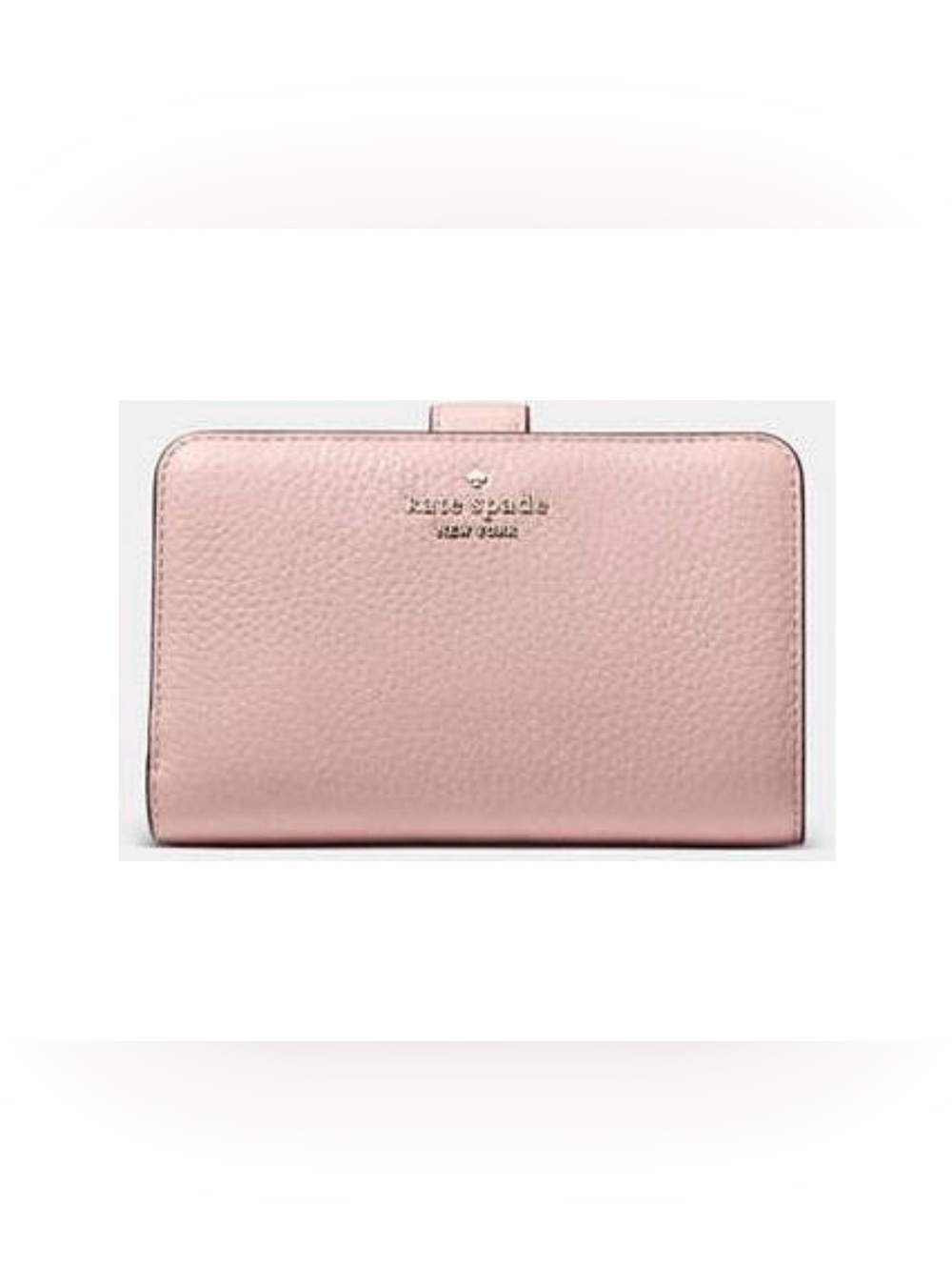 kate spade Pink Pebbled Leather Lena Snap Wallet - Picture 4 of 7